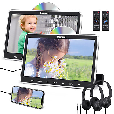 #ad 2X 10.1quot; Car Headrest DVD Player TV for Kids Sync Screen HDMI USB 1080PHeadsets $188.21