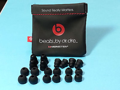 #ad Beats FLEX Kit Soft Carrying Pouch with 20 Multi Sizes Black Soft Earbuds Gels $11.95