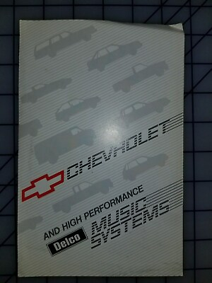 #ad 1984 Chevrolet Delco Bose Music System Brochure Folder $11.69