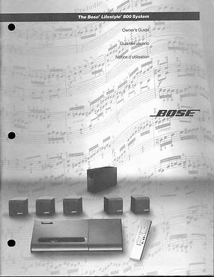 #ad Bose LifeStyle 800 Music System Owners Manual Use Guide Instructions $16.00