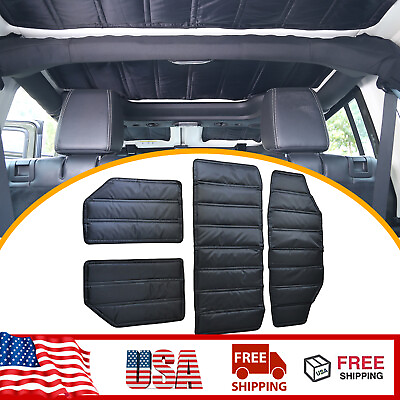 #ad #ad For Jeep Wrangler JK 2012 18 Black Car Top Sound Heat Mat Cover Insulation Pads $99.26