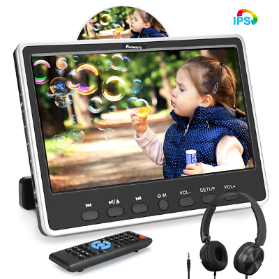#ad NAVISKAUTO 12quot; Car Headrest DVD Player Monitor TV for Kids HDMI USB SDHeadset $116.27