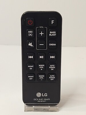 #ad Used Original LG Sound Bar Remote Control Works OEM: AKB74815371 $8.99