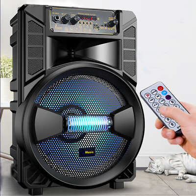 #ad 8inch 2500W Wireless Portable FM Bluetooth Speaker Heavy Bass Sound System Party $36.79