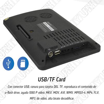 #ad 1x Portable 9#x27;#x27; TFT LED HD TV DVB T2 Television Digital Analog Car Home HDMI VGA $119.89