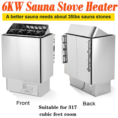#ad 6KW Dry Sauna Heater Stove MAX.195℉ Sauna Stove With External Digital Controller $375.99
