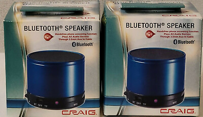 #ad Craig Bluetooth Blue Speakers Lot of 2 $24.33