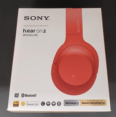 #ad SONY WH H900N h.ear on 2 Wireless NC Noise Canceling Headphones Twilight Red $209.00