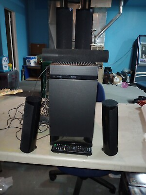 #ad UNTESTED Sony Home Theater System SPEAKERS amp; REMOTE ONLY please READ AS IS $62.50