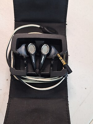 #ad Bose Used Wired 3.5mm Jack Earbuds In ear Headphones White Black Tested $25.00
