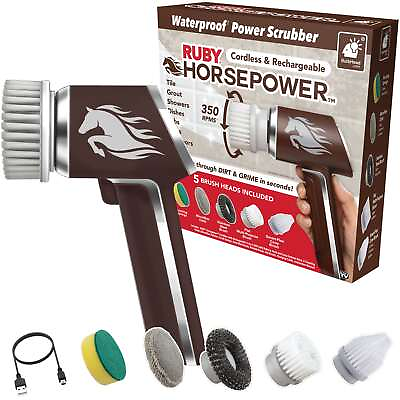 #ad Horsepower Handheld Cordless Rechargeable Spinning Power Scrubber $49.99