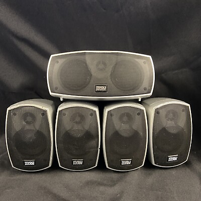 #ad Tivoli Design 5.1 Surround Sound Speakers Center Console 4 Satellite Speakers $99.00