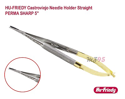 #ad HU FRIEDY Castroviejo Needle Holder Straight PERMA SHARP 5quot; $67.50