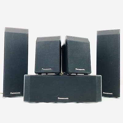 #ad Panasonic 5 pc Speaker Set: 2 SB HS750 2 SB HF750 1 SB HC750 Sub Surround Sound $69.95