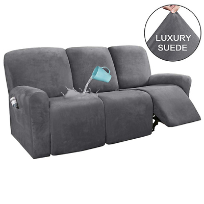#ad 2021 Home 1 2 3 Seat Recliner Sofa Cover Flexible All inclusive Sofa Cover $131.82
