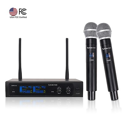 #ad Sound Town Dual Channel Professional UHF Wireless Microphone System SWM10 U2HH $56.09
