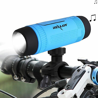 #ad Bluetooth Speakers Outdoor Bicycle Music Speaker FM Radio Power Bank Flashlight $29.13