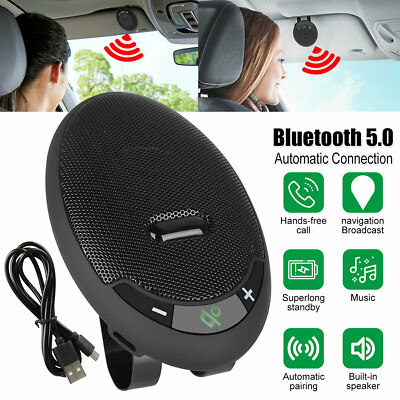 #ad Bluetooth Hands Free Calling Car Truck Auto Sun Visor Speakerphone Speaker NEW $13.95