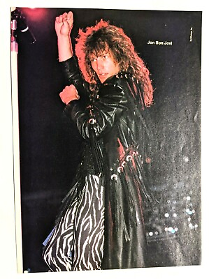 #ad JON BON JOVI LIVE 1980#x27;S MAGAZINE FULL PAGE PINUP CLIPPING 33 $12.99