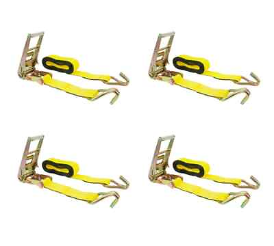 #ad 4 Pack Ratchet Tie Down Straps with Wire Hook 3quot; x 30#x27; Yellow Ratchet Stra... $159.99