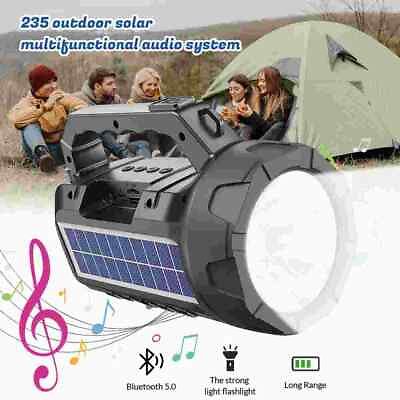 #ad Bluetooth Wireless Portable Speaker Solar Power Stereo Bass USB SD FM Radio LOUD $20.98
