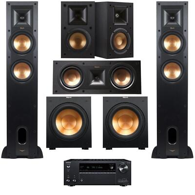 #ad Klipsch Reference 5.2 Home Theater System with TX NR696 7.2 Receiver Black $1799.99