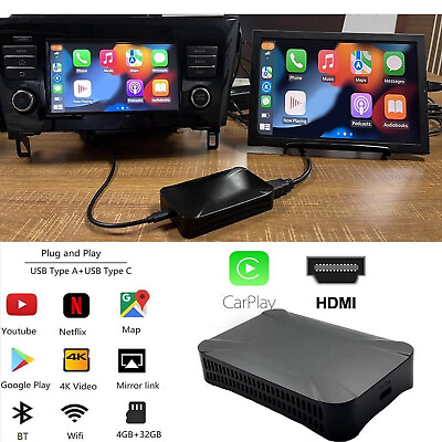 #ad Carplay Ai Box 464G Car Wireless Multimedia Player Android System Wireless Box $227.32