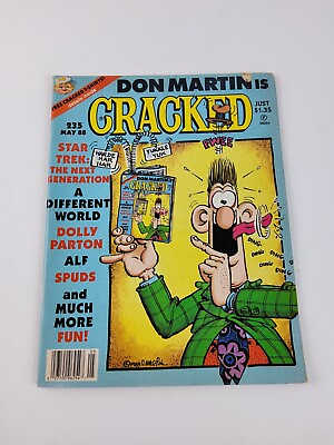 #ad Cracked Magazine Don Martin Star Trek ALF Dolly Parton Spuds #235 May 1988 Vtg $8.46