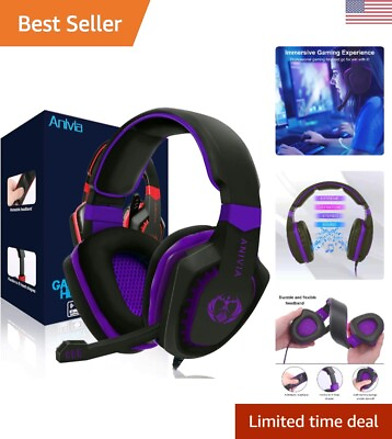 #ad Stereo Gaming Headset with Mic Noise Isolating Bass Surround Volume Control $41.99