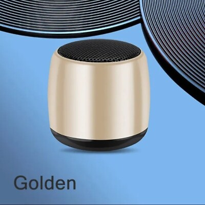 #ad Golden Mini Wireless Bluetooth Speaker Waterproof High Sound Quality $10.99