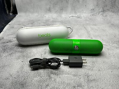 #ad Beats Pill Speaker Neon Green LIMTED EDITION RARE Discontinued Works #10 $189.95