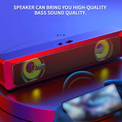 #ad USB Wired RGB Stereo Surround Speaker TV Home Theater 6W $21.21