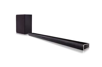 #ad LG SH4 Sound Bar With Wireless Subwoofer 2.1 Channels 300 W Black $120.00