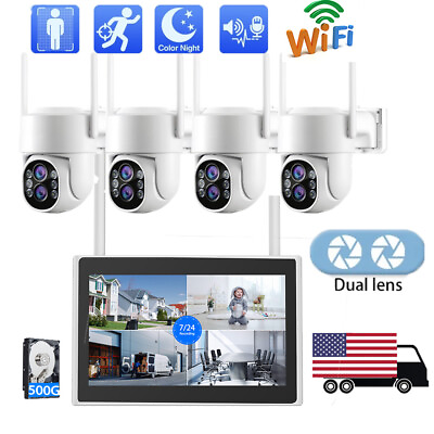 #ad Camcamp 10CH Wireless Home Security Camera System with Monitor NVR 24 7 Record $230.39