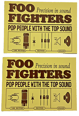 #ad #ad FOO FIGHTERS Precision In Sound Postcard Pop People With The Top Sound NEW Lot 2 $19.99