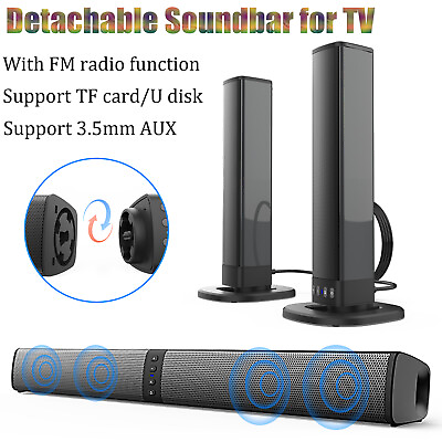 #ad Home Theater Surround Sound System Detachable TV Wireless Bluetooth Speakers New $43.68