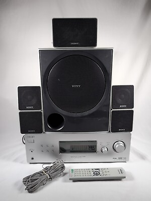 #ad Sony STR K790 5.1 Silver Home Theater Surround Sound Receiver with Speakers $160.00