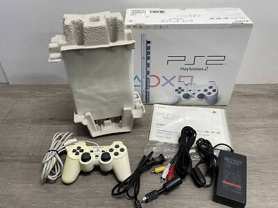 #ad PS2 Slim Console System Ceramic White SCPH 75000 Playstation 2 SONY Set $151.00