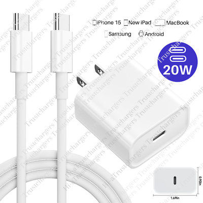 #ad New Fast Charger USB C Type C Cable For iPhone 15 Pro Max 15 Plus iPad Samsung $8.26