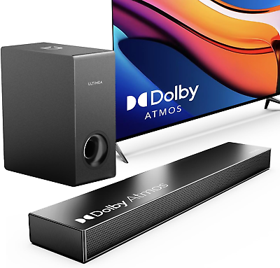 #ad Sound Bar for Smart TV with Dolby Atmos190W Peak Power Soundbar with Subwoofer $145.36