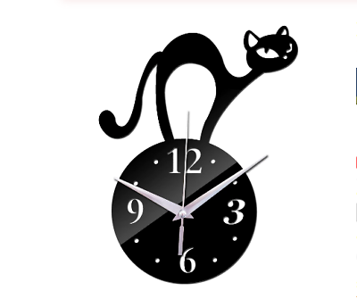 #ad Wall Clock for decoration cat design new fashion and stylish gift for home 3D $11.50