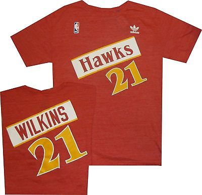 #ad Atlanta Hawks Dominique Wilkins Adidas Throwback Tri Blend T Shirt New Tags $17.05
