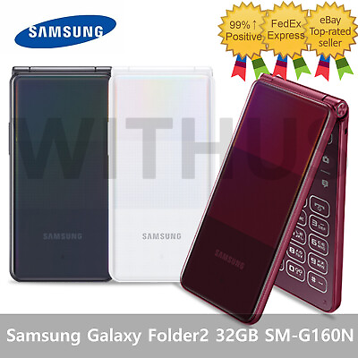 #ad Samsung Galaxy Folder2 32G SM G160N Unlocked LTE 2021.ver Grey White Red $147.37