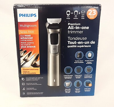 #ad PHILIPS 7000 Series Norelco Steel Multigroom All in One Trimmer MG7790 23 PCS $39.95