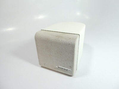 #ad Bose Single Cube Speaker White One Single Unit. CornerWallShelf BROKEN GRILL $22.95
