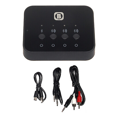 #ad 1 To 3 Bluetooth 4.0 Stereo Launcher Splitter Audio Adapter Music Transmitter $33.94