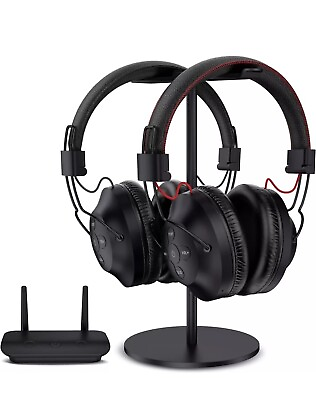 #ad Dual Wireless Headphones for TV Watching with Transmitter amp; Stand 296ft Range $79.98