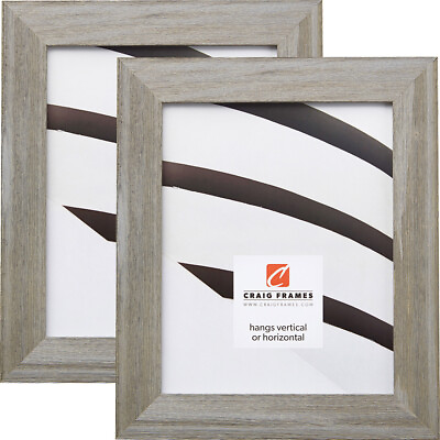 #ad Craig Frames Barnwood Chic 1.5quot; Wide Rustic Hardwood Gray Picture Frame 2 Pack $87.99