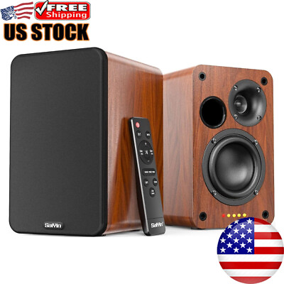 #ad Bluetooth Bookshelf Turntable 2 Powered TV Speakers W Woofer Home Theater New $79.79