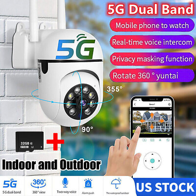 #ad Wireless Wifi Security Camera System Outdoor Home 5G 1080P HD Night Vision Cam $26.99